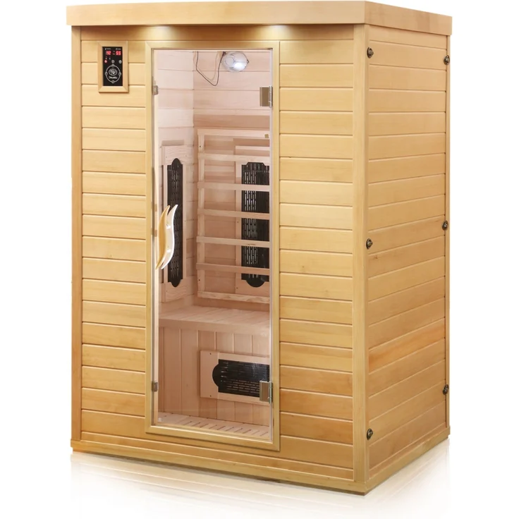 Dewello Infrarotkabine Infrarotsauna LAVAL PLUS 135cm x 105cm inkl. Keramikstrahler, Bodenstrahler – Bild 2