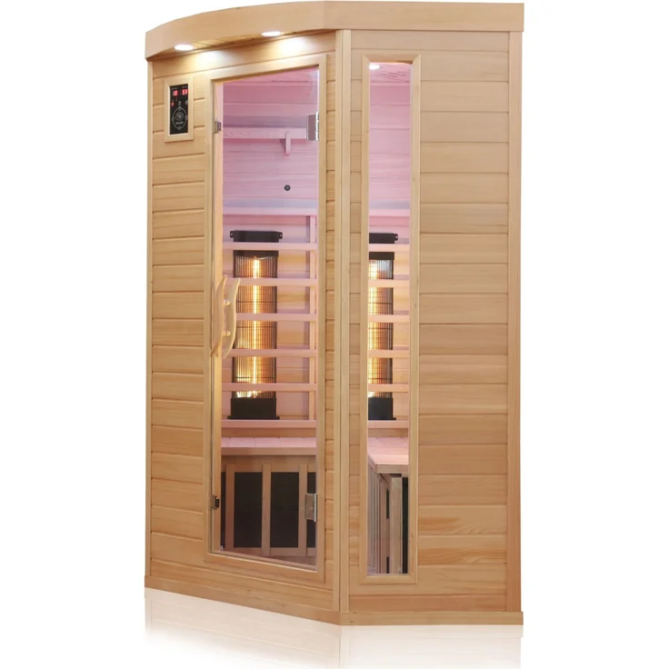 Dewello Infrarotkabine Infrarotsauna LAKEFIELD 3 120cm x 120cm inkl. Vollspektrumstrahler, Bodenstrahler – Bild 3
