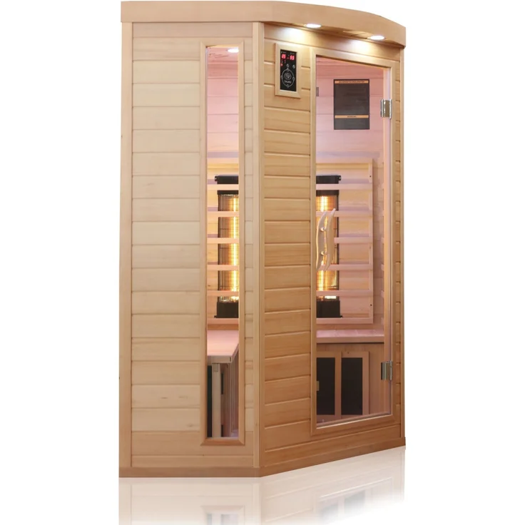 Dewello Infrarotkabine Infrarotsauna LAKEFIELD 3 120cm x 120cm inkl. Vollspektrumstrahler, Bodenstrahler – Bild 2
