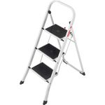 Hailo HobbyStep Leiter K20 Klapptritt 3 Stufen 4397-901, Trittleiter, Klapphocker, freistehend, max. 150 kg Belastbarkeit, 2,46 m Arbeitshöhe