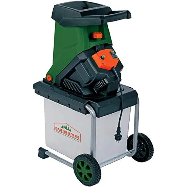 Gardebruk Messerhäcksler 2500W elektrisch max. 40 mm Aststärke 50L Auffangbox Gartenhäcksler Häcksler Schredder