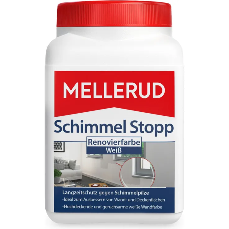 Mellerud Schimmel Stopp Renovierfarbe Weiß 0,75 l