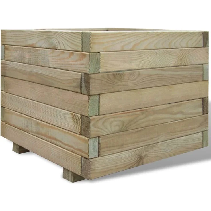 vidaXL Hochbeet 50x50x40 cm Holz Quadratisch – Bild 1
