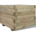 vidaXL Hochbeet 50x50x40 cm Holz Quadratisch