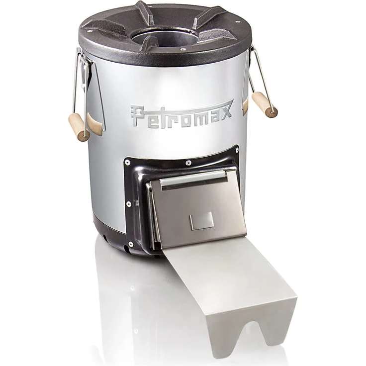 Petromax Raketenofen rf33 Feuerstelle, silber/schwarz Edelstahl Ø 32 cm Kochfläche 23,5 cm – Bild 3