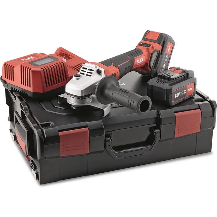 Flex 18V Akku Winkelschleifer 125mm LBE 125 18.0-EC-5.0Set , 2x Akku 5 Ah
