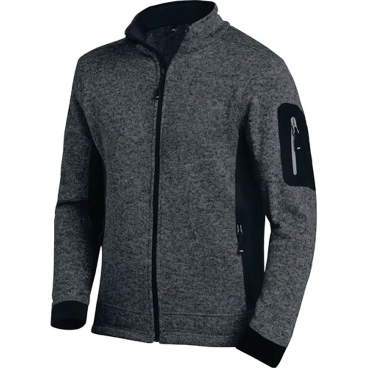 FHB Strickfleecejacke CHRISTOPH 79595 Strickjacke Arbeitsjacke, Farbe: 1220 anthrazit-schwarz, Größe: XXL