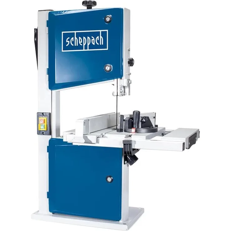 Scheppach Bandsäge HBS261 inkl. 2. Sägeband | Durchlasshöhe 120mm | 2 Schnittgeschwindigkeiten 660/960 m/min | Tischverstellung 0-45° | inkl. Querschneidlehre und Parallelanschlag