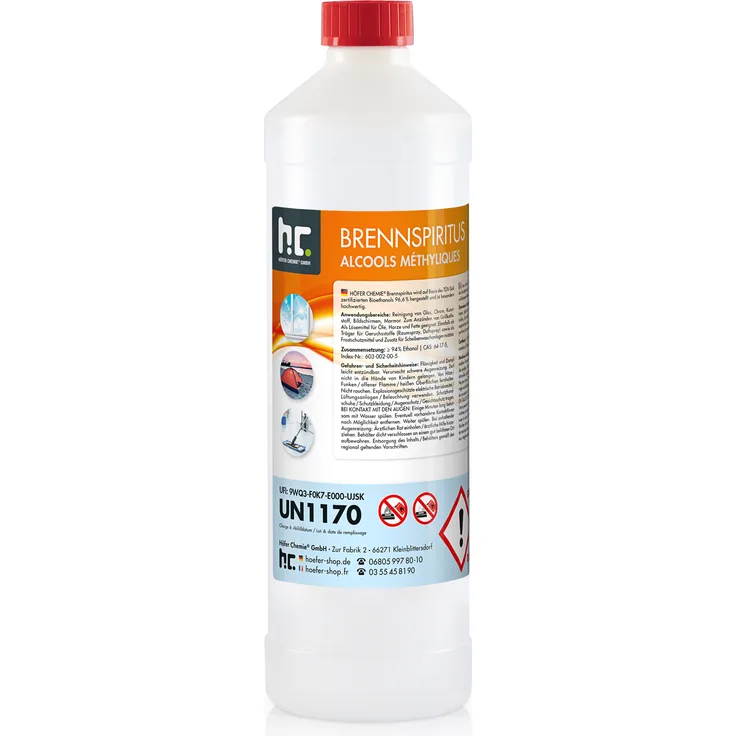 Höfer Chemie GmbH 1 x 1 Liter Brennspiritus 94%
