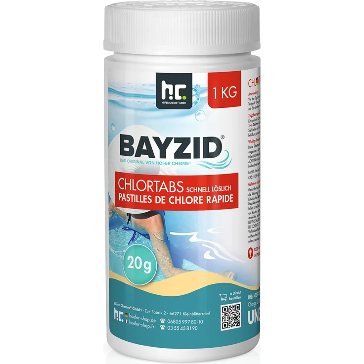 1 x 1 kg BAYZID Chlortabs 20g schnell löslich