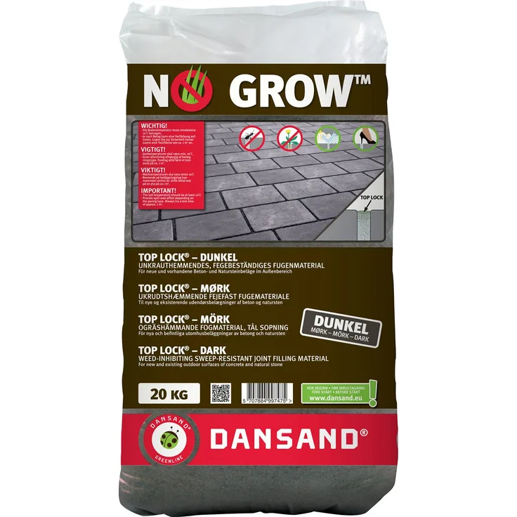 Top Lock unkrauthemmend Fugensand dunkel 3-10mm Fugenbreite, 20 kg Dansand