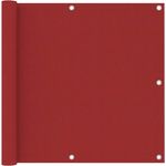 vidaXL Balkon-Sichtschutz Rot 90x600 cm Oxford-Gewebe