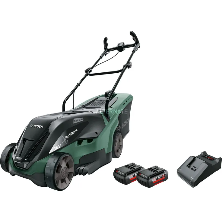 Bosch Akku-Rasenmäher UniversalRotak 36-560, 2 Akkus 36 V, 2,0 Ah, Ladegerät - 06008B9507 - 0 600 8B9 507, 38 cm Schnittbreite