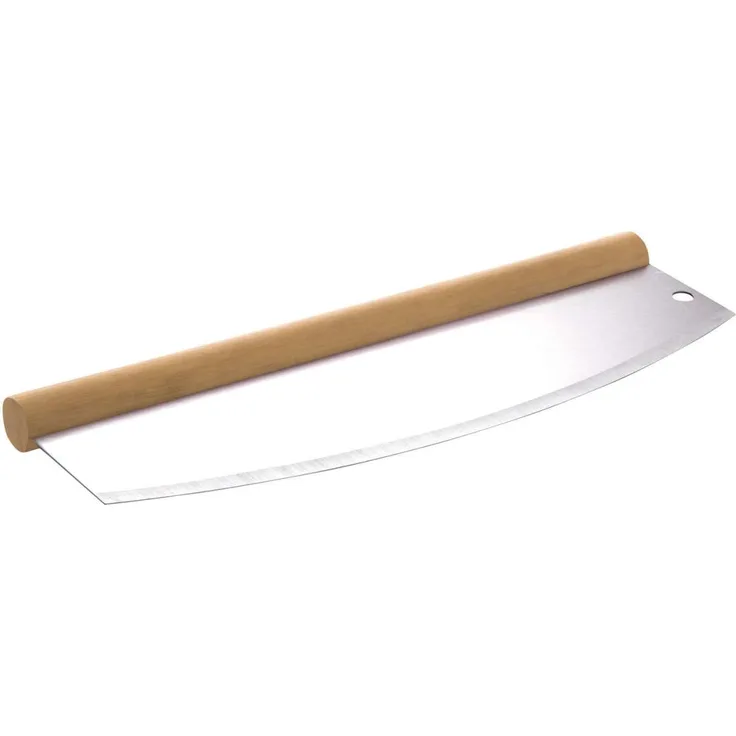 Allgrill Pizzaschneider Edelstahl Wiegemesser mit Holzgriff 35x2,5x12 cm - Preisvergleich