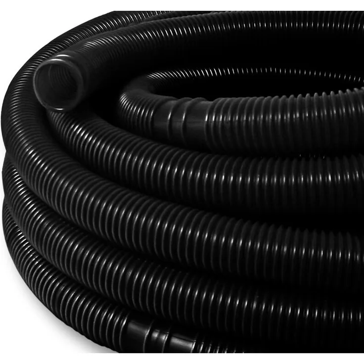15m - 32mm - Solarschlauch schwarz mit Muffe für Pool 165g-m - Made in Europe