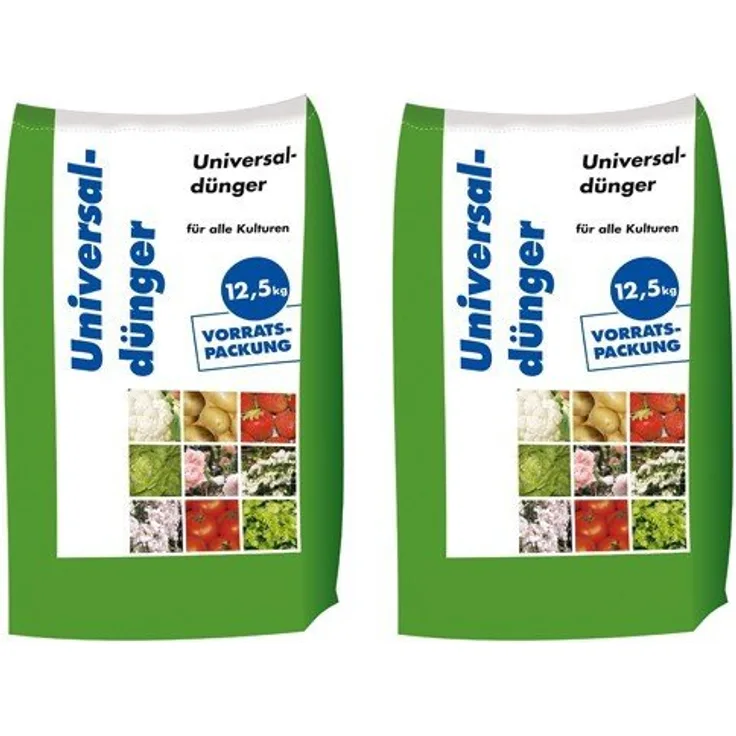 Hamann Mercatus GmbH 25kg Universaldünger NPK 8-4-5 Gartendünger Volldünger Blumen Obst (2x12,5kg)