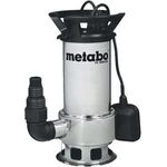 Metabo PS 18000 SN Tauchpumpe 1.100 Watt Betriebsspannung 230 V 18.000 l/h Entwässerung max. Förderhöhe 11 m max. Förderdruck 1,1 bar max. Tauchtiefe 7 m max. Partikelgröße 35 mm 26,5 x 20 x 36 cm Kabellänge 10 m 7,9 kg
