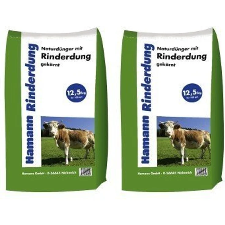 Hamann Naturdünger mit Rinderdung 25 kg organisch-biologischer Gartendünger mit Langzeitwirkung