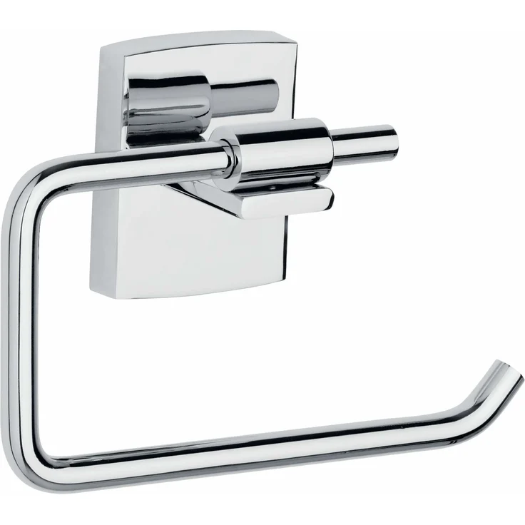 Tesa klaam Toilettenpapierhalter (selbstklebend, inkl. Befestigungsset, rostfrei, 95mm x 142mm x 47mm) – Bild 1