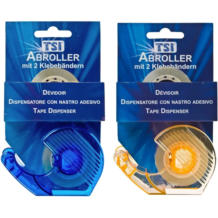 TSI 43198 Klebebandabroller mit 2 Klebebänder, 12er Packung