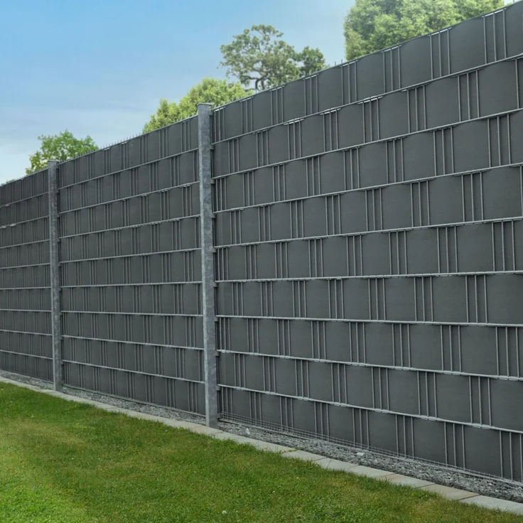 Juskys PVC Sichtschutzstreifen Zaunfolie anthrazit Sichtschutz Sonnenschutz – Bild 3