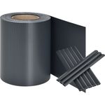 Juskys PVC Sichtschutzstreifen Zaunfolie anthrazit Sichtschutz Sonnenschutz