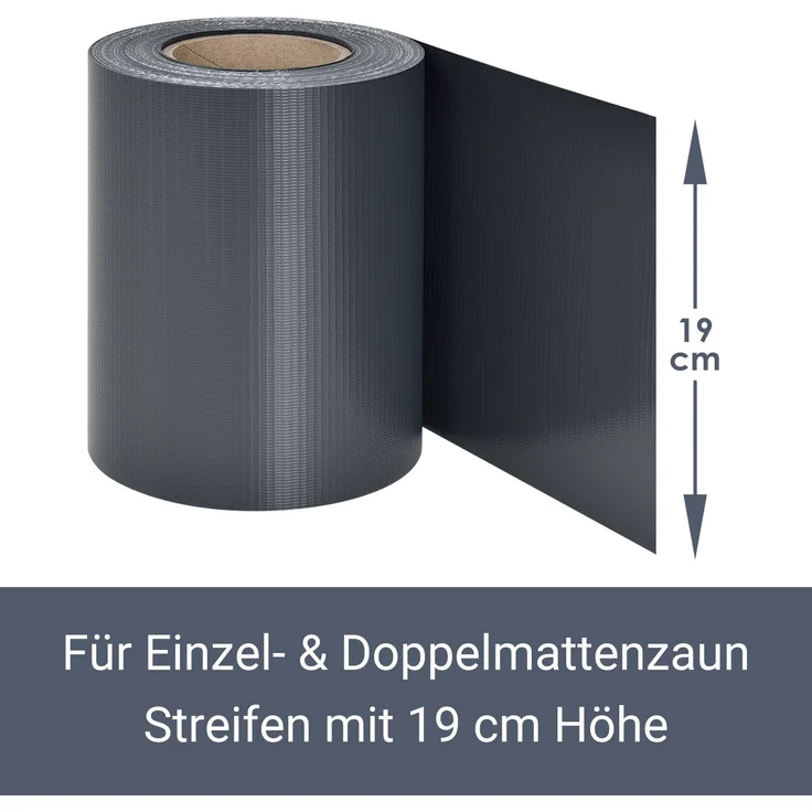 Juskys PVC Sichtschutzstreifen Zaunfolie anthrazit Sichtschutz Sonnenschutz – Bild 5