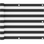 vidaXL Balkon-Sichtschutz Anthrazit und Weiß 75x600 cm Oxford-Gewebe