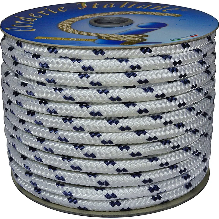 corderie Italiane 6000747 ? 00 Braid Nautica 050 Dehnungsstäbe thematys M weiß mit Etikett aus Kunststoff blau Farbe: weiß blau mit Marker