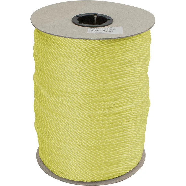 Dönges Faserseil aus Polypropylen, 20 mm, gelb, gedreht, imprägniert