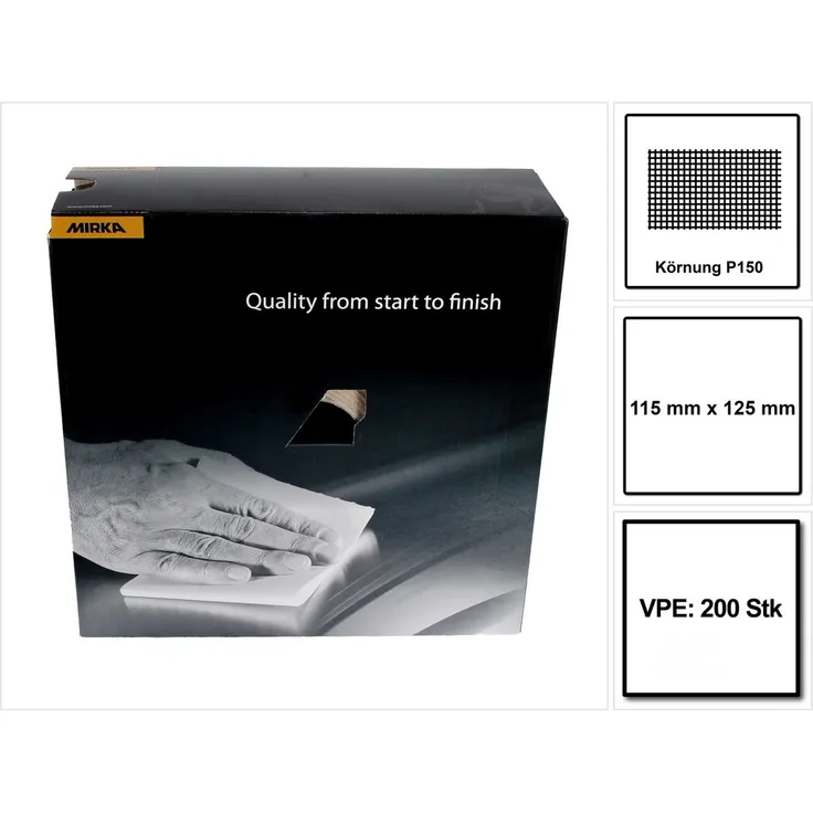 Mirka Goldflex Soft 115x125mm P150 200Stk. (2912707015) Handpad Rolle perforiert