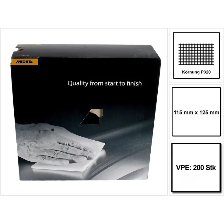 Mirka 2912707032 Goldflex-Soft Perf. Rolle P320, 115 x 125 mm, 200 Pro Roll