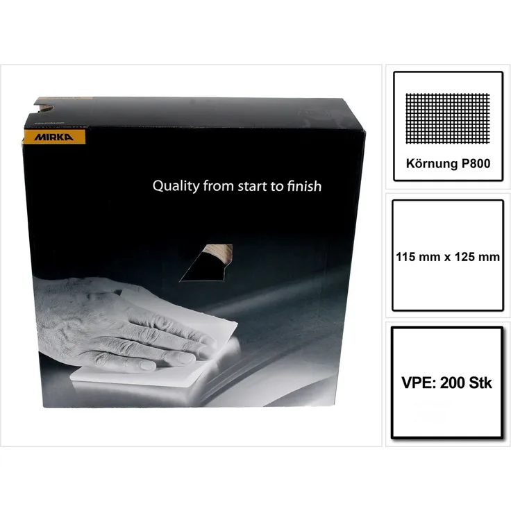 Mirka Goldflex Soft 115x125mm P800 200Stk. (2912707081) Handpad Rolle perforiert