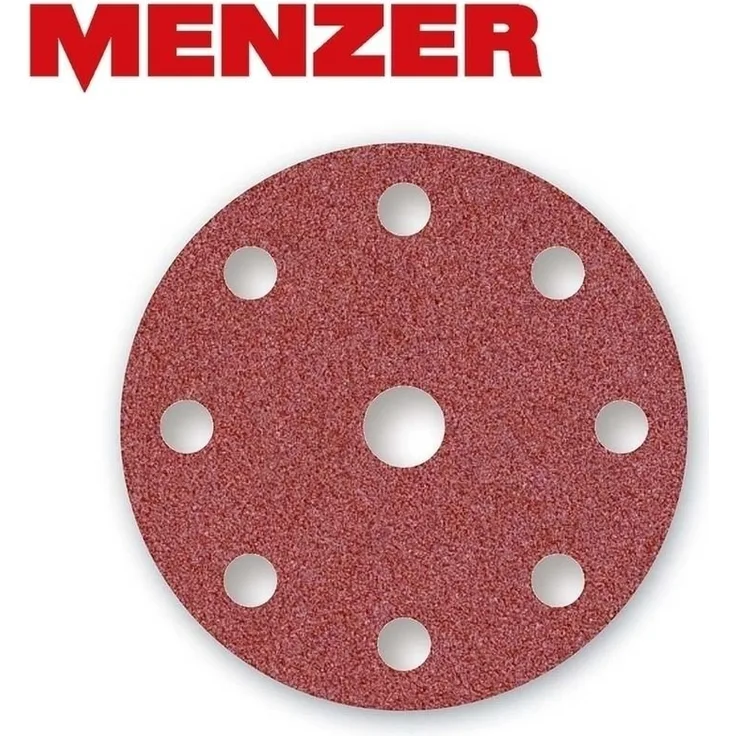 50 Klett-Schleifscheiben f. Exzenterschleifer, Ø 150 mm - 9-Loch - K240 - Normalkorund - Menzer