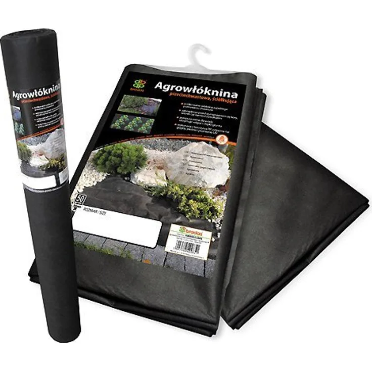 Bradas AWB5016010 Unkrautvlies Mulchvlies Bodengewebe, 1,6 x 10 m, 50 g/m², schwarz