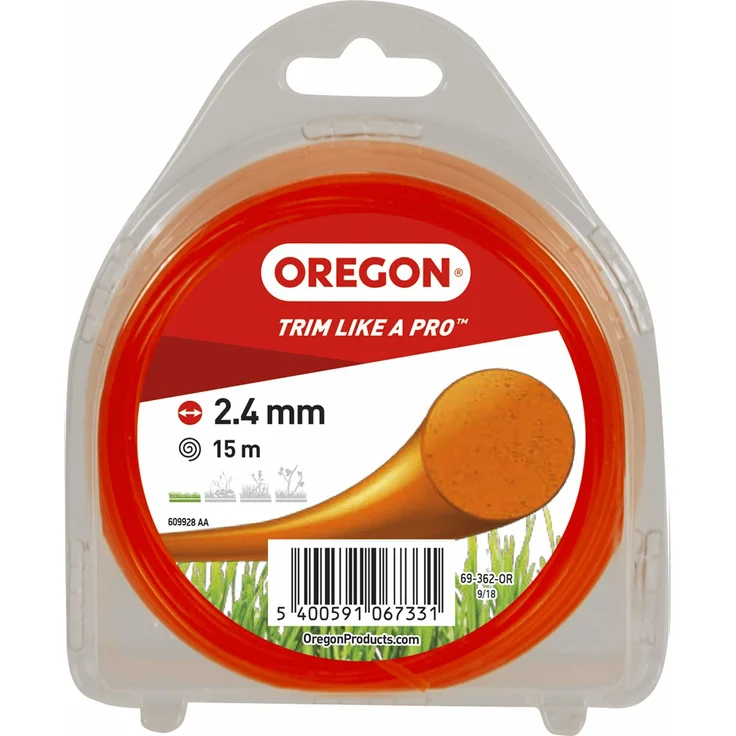 Oregon 69-350-Y Rasentrimmerfaden Draht für Rasentrimmer und Freischneider, Gelb, 69-362-OR – Bild 1