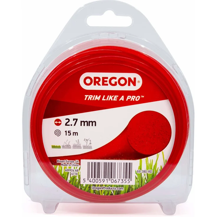 Oregon 69-350-Y Rasentrimmerfaden Draht für Rasentrimmer und Freischneider, Gelb, 69-380-RD – Bild 1