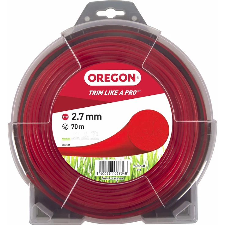 Oregon 69-350-Y Rasentrimmerfaden Draht für Rasentrimmer und Freischneider, Gelb, 69-382-RD – Bild 1