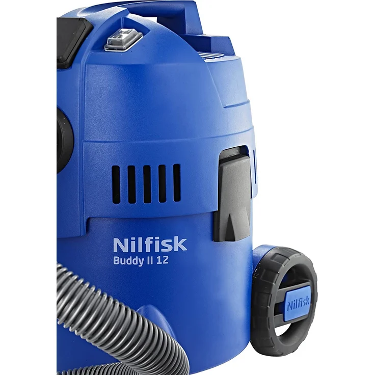 Nilfisk Buddy II 12 Nass-Trockensauger, für die Reinigung im Innen- & Außenbereich, 12 Liter Fassungsvermögen, 1200 W Eingangsleistung (blau) beutellos 12 Liter – Bild 6