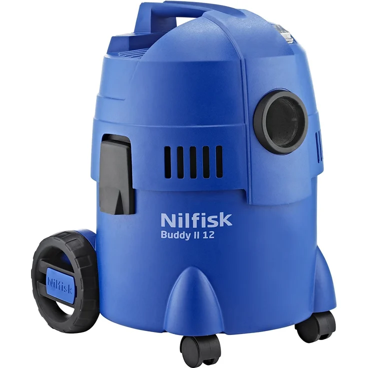 Nilfisk Buddy II 12 Nass-Trockensauger, für die Reinigung im Innen- & Außenbereich, 12 Liter Fassungsvermögen, 1200 W Eingangsleistung (blau) beutellos 12 Liter – Bild 9
