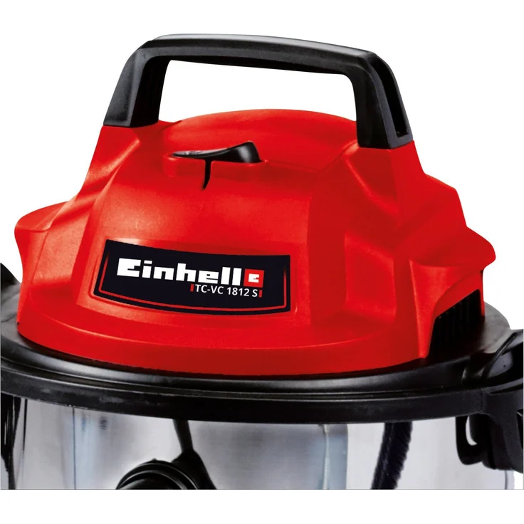 Einhell Nass-Trockensauger TC-VC 1812 S, 1250 W, 180 mbar, 12 l, Edelstahlbehälter, umfangreiches Zubehör Beutel - beutellos 12 Liter – Bild 3