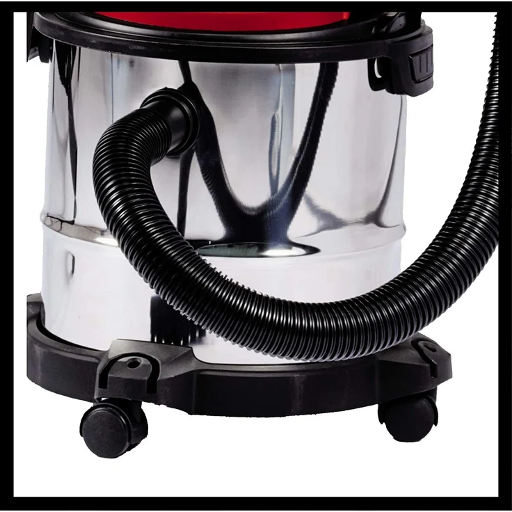 Einhell Nass-Trockensauger TC-VC 1812 S, 1250 W, 180 mbar, 12 l, Edelstahlbehälter, umfangreiches Zubehör Beutel - beutellos 12 Liter – Bild 7