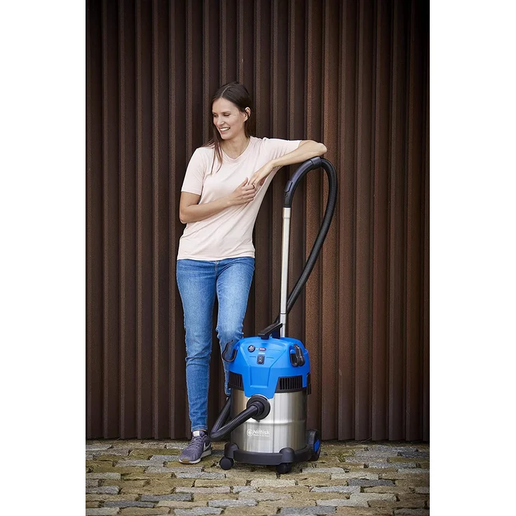 Nilfisk Multi II 22 INOX EU Nass--Trockensauger, für die Reinigung im Innen- & Außenbereich, 22 Liter Fassungsvermögen, 1200 W Eingangsleistung, 230 V (blau) beutellos 22 Liter – Bild 6