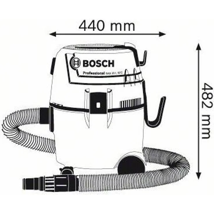 Bosch Professional Nass--Trockensauger GAS 20 L SFC (1.200 Watt, 20 L Behältervolumen, im Karton) Beutel - beutellos 15 Liter – Bild 2