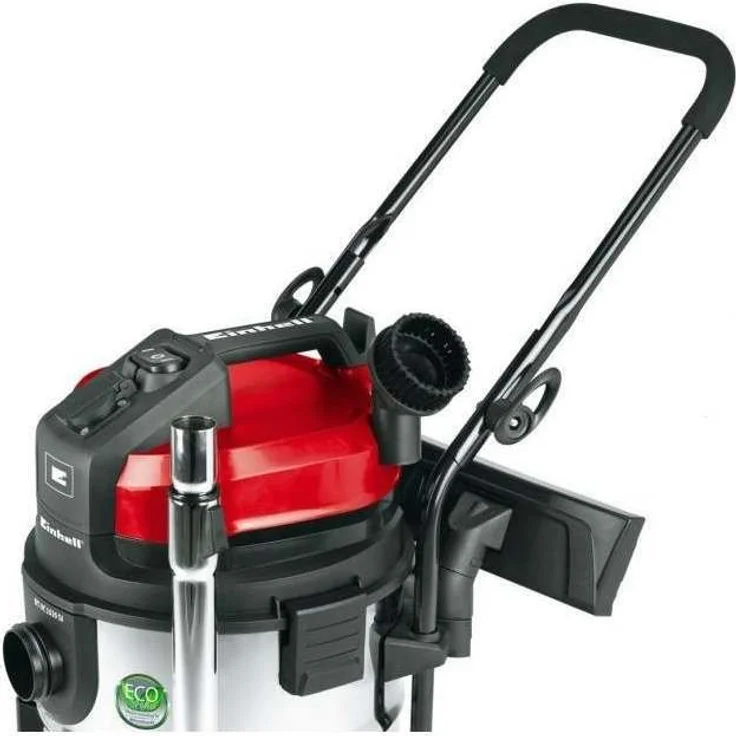 Einhell Nass-Trockensauger TE-VC 2230 SA (ECO-Technologie, 1.150 W, 30l Edelstahlbehälter, Blasanschluss, Fehlluftregler, inkl. Kombidüse Teppich--Glattboden, Schlauch 3m, Teleskoprohr) Beutel 30 Liter – Bild 3