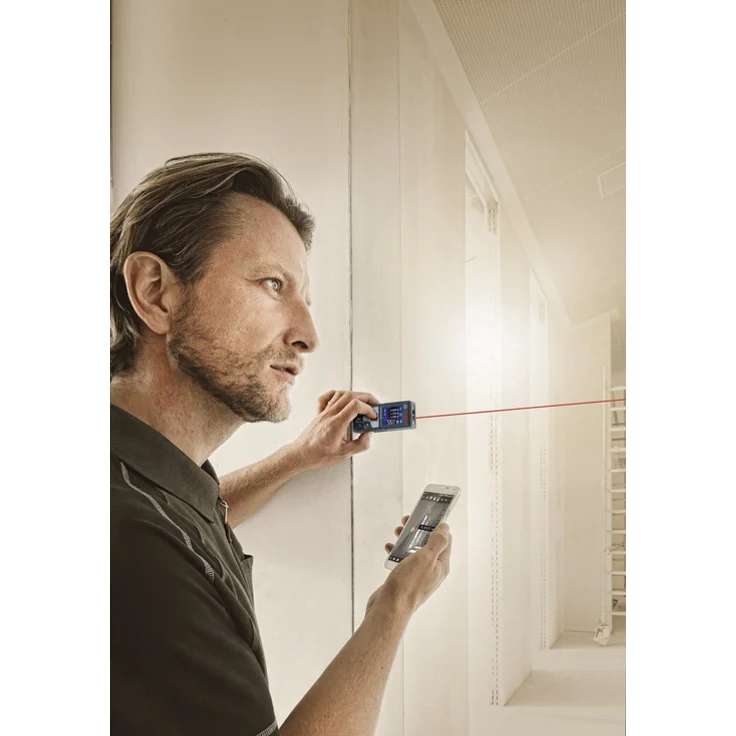 Bosch Professional Laser Entfernungsmesser GLM 50 C (Bluetooth-Datentransfer, Flächen--Volumenberechnung, max. Messbereich: 50 m, 2x 1,5-V Batterien, Schutztasche) – Bild 5