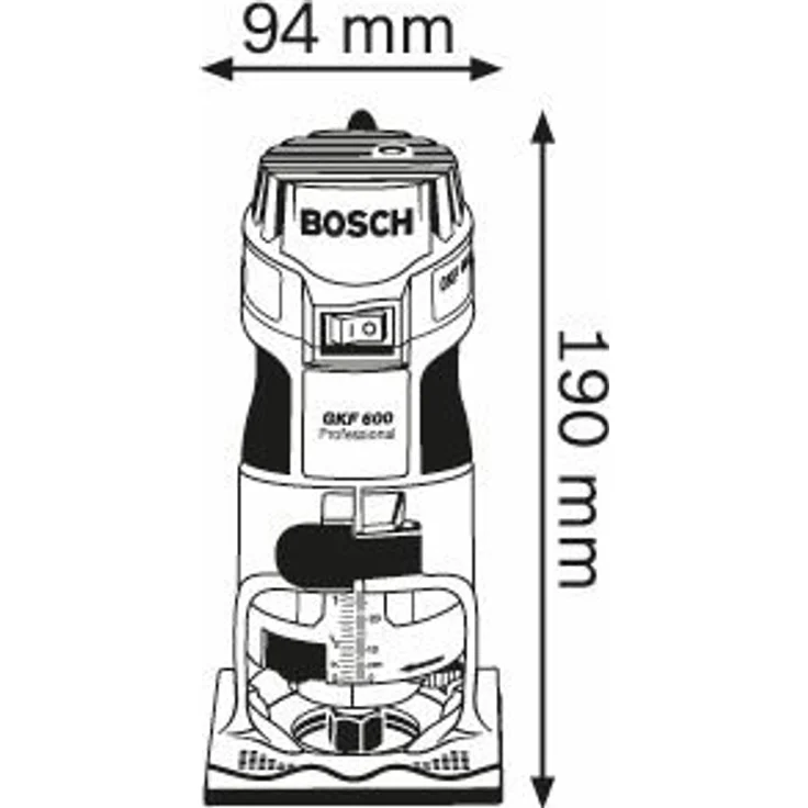 Bosch Professional Kantenfräse GKF 600 (inkl. Maulschlüssel, Parallelanschlag, Führungshilfe, Spannzangen 6+8 mm, im Handwerkerkoffer) – Bild 3