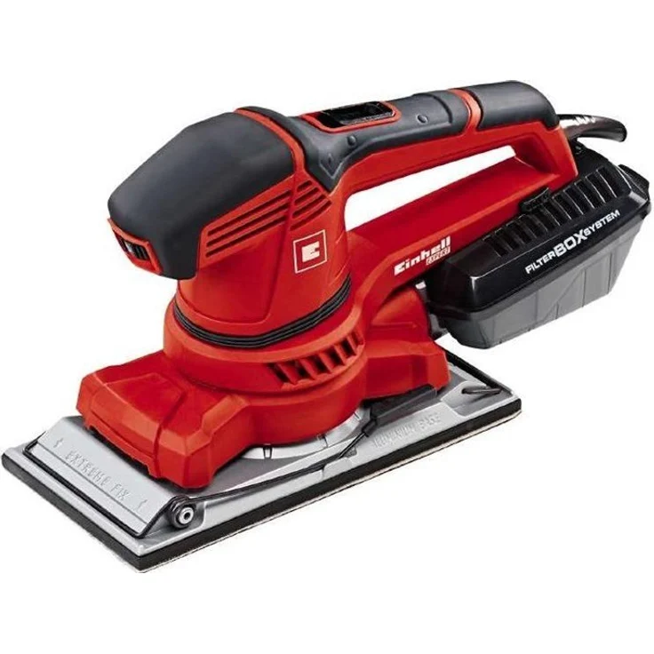 Einhell Schwingschleifer TE-OS 2520 E (250 W, 115x230 mm, Drehzahlanpassung, Absaugadapter, Klett-Schleifpapier P120, Koffer) – Bild 1