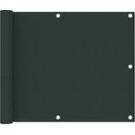 vidaXL Balkon-Sichtschutz Dunkelgrün 75x600 cm Oxford-Gewebe