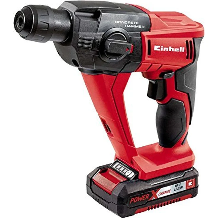 Einhell Power X-Change Akku Bohrhammer TE-HD 18 Li Set Power X-Change PXC (Lithium Ionen, 18 V, 1,2 J, Bohrleistung in Beton 12 mm, SDS-Plus-Aufnahme, LED-Licht, inkl. 1,5 Ah Akku und Ladegerät) – Bild 2